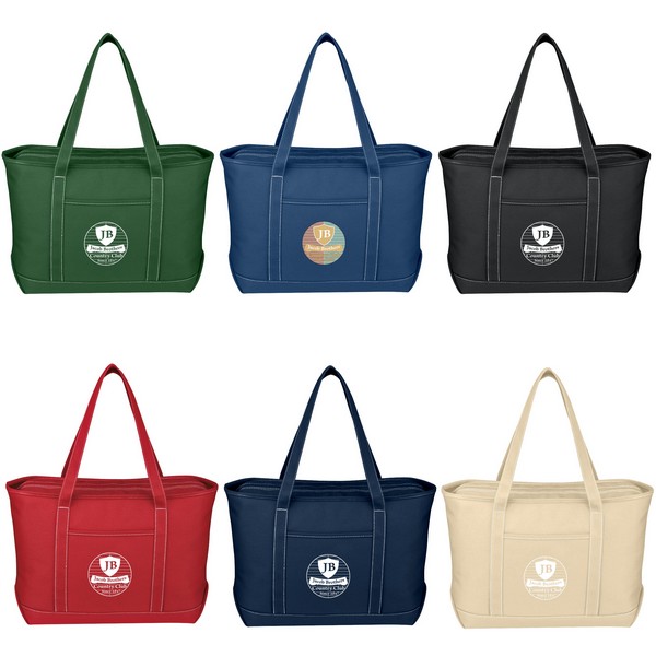 JH3255 Large Cotton Canvas Yacht Tote With Cust...
